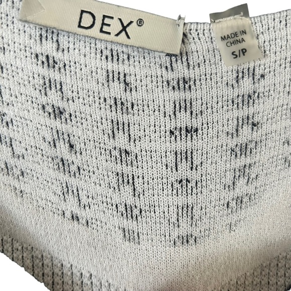 Black And White Jacquard Women's Body Con Dex Long Sleeve Dress Size Small - Picture 11 of 14